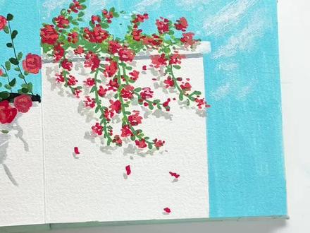 画废的两条线别扔!逆袭夏日白墙红花 #零基础学画画 #画画 #反差感绘画 #治愈系绘画 #丙烯马克笔
笔:慕多星小红心丙烯马克笔