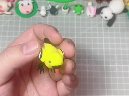 大自然的小精灵~黄鹂鸟,聆听春天的声音#粘土手工 #粘土教程 #黄鹂鸟