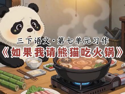 三下第七单元习作“国宝大熊猫”作文范文 三下语文第七单元作文:国宝大熊猫——写作范文《如果我请熊猫吃火锅》 #三年级语文下册 #三下语文 #三年级作文 #国宝大熊猫 #小学作文技巧