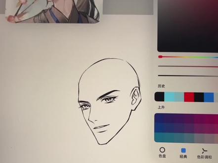 简单的古风马尾画法❤️#插画教程#板绘#同人#一起来画画#绘画日常