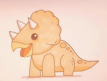 #创作灵感 #简笔画 我们一起来画个《三角龙》哈哈