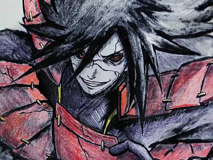 秽土转生宇智波斑爷#动漫手绘 #绘画 #手绘 #画画 #绘画过程 #动漫 #火影忍者 #斑