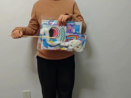 看一下一晚上成果。醒狮子#醒狮 #手工diy