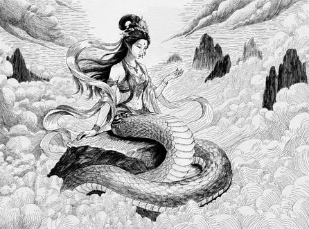 女娲造人的过程?#我的绘画日记 #创作者中心 #创作灵感 #原创 #艺术在抖音