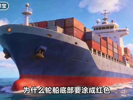 少儿百科《为什么轮船底部要涂成红色?》 为什么轮船底部要涂成红色?#科普 #儿童动画 #知识百科 #儿童科普 #亲子教育