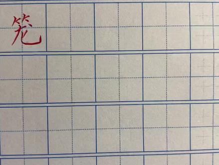 四年级下册(12)笼#少儿硬笔书法 #规范字书写
