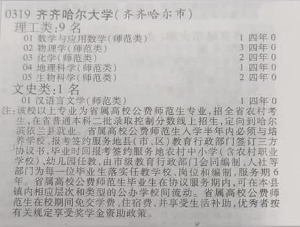 2023年黑龙江省齐齐哈尔大学省属公费师范生具体情况#高考志愿填报 #省属公费师范生