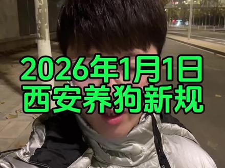 2026年1月1日起,养狗新规#西安 #养狗 #宠物 #养狗新规