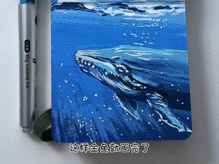 新手丙烯马克笔教程,画一本大海翻翻乐吧,零基础也能画,步骤简单。#零基础学画画 #新手绘画 #丙烯马克笔绘画 #翻翻乐 #鲸鱼