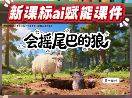 三年级下册语文《会摇尾巴的狼》ai赋能公开课
26年新增课文《会摇尾巴的狼》
课件+教案+逐字稿
#会摇尾巴的狼#ai赋能公开课#公开课#三年级语文#三年级语文下册