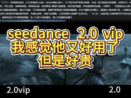 即梦seedance2.0vip测试,好用但是好贵