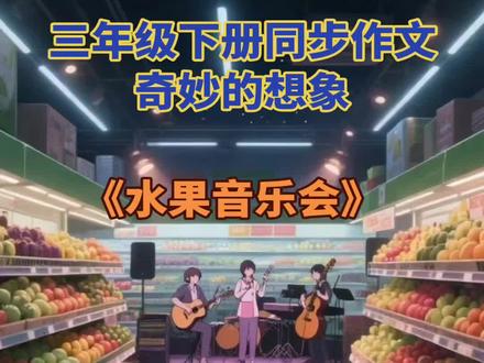 三年级下册同步作文#奇妙的想象 #水果音乐会