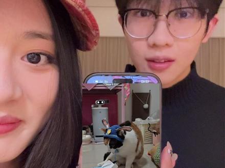 别笑,你也过不了第二关#情侣#萝卜纸巾猫咪模仿挑战