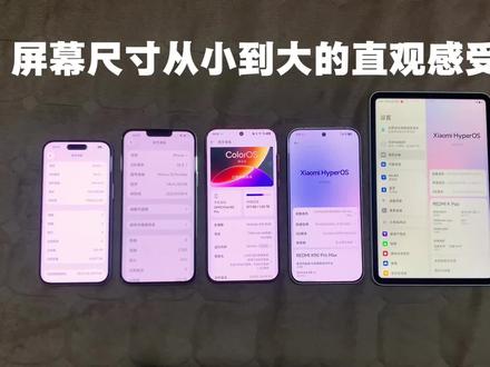 直观感受一下屏幕从小到大的区别,你们真的有必要选购小屏手机吗?#屏幕尺寸 #小屏手机 #手机数码