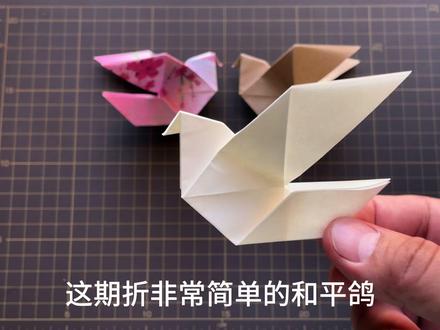简单折纸和平鸽,愿世界和平,没有战争 #亲人手工 #折纸教程 #和平鸽 #鸽子