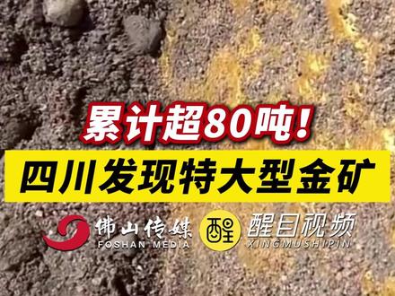 累计超80吨!四川发现特大型金矿。(出镜:白靖;编辑:谭泳欣;责编:黄燕飞;素材来源:新华社)#四川 #金矿 #黄金 #挖矿