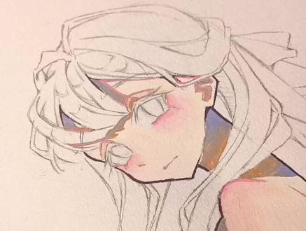 头发上色过程💘 #手绘 #画画 #上色过程 #丙烯马克笔