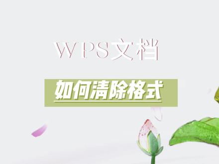 #wps办公技巧 #办公软件 wps文档如何清除格式#职场加分技能
