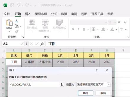别再死磕VLOOKUP的查找功能了,核对两表它才是王者 你以为Vlookup只会查找?核对两表它才是真的王者!用条件格式里的“等于”规则,配合VLOOKUP函数,把表2的数据匹配到表1,没标颜色的就是不同数据。学会后,还能用于核对库存、考试成绩、员工名单、客户信息等两表快速找差异。#excel技巧 #excel函数 #vlookup #核对数据 #办公技巧