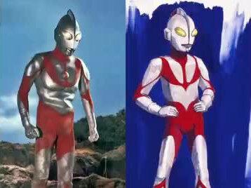 初代奥特曼怪兽设计图皮套对比视频#特摄#奥特曼#怪兽