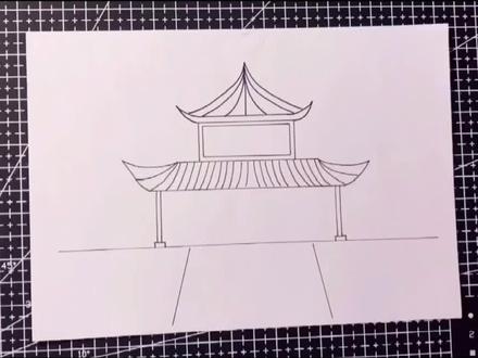 简笔画古建筑画法,收藏备用#简笔画 #抖音小助手