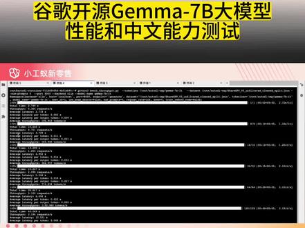 谷歌开源Gemma-7b大模型性能和中文能力测试 #小工蚁