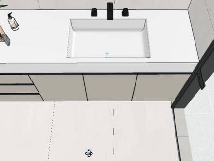 酷家乐里怎么做这样的圆角水槽柜呢?#酷家乐 #室内设计 #木作定制 #渲染 #卫生间