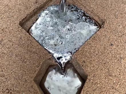 浇铸六棱柱配件! #手艺人在抖音 #手艺人