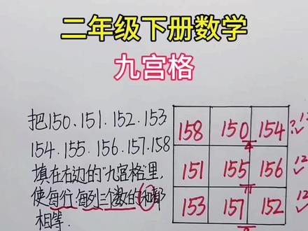 #二年级 九宫格要找到方法,找极限数一起来学习吧#数学思维#家长必读#小学数学#每天学习一点点