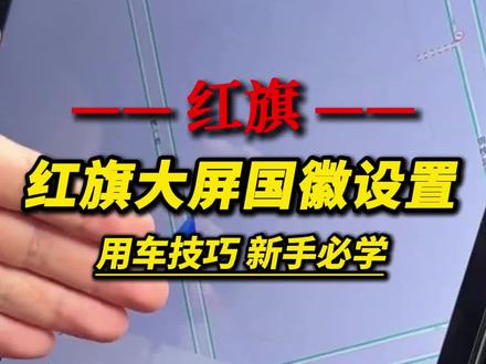 红旗车机大屏不带国徽,就像穿西装没打领带——总觉得少点灵魂!今天教你亲手给车机镶金,让每次点火都像开启专属仪式!#红旗