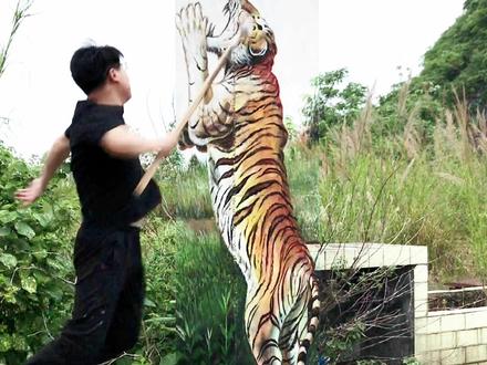 武松,感觉我触到了绘画的天花板🔥#创意 #3D立体画