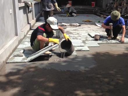 石材地面铺装工艺流程,水麻石板地面铺装的常见做法