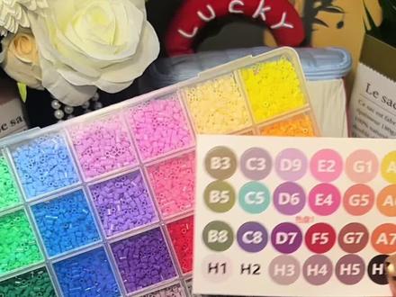 宅家解压拼豆!24色全套大礼包新手直接入#拼豆 #手工diy #拼豆大礼包