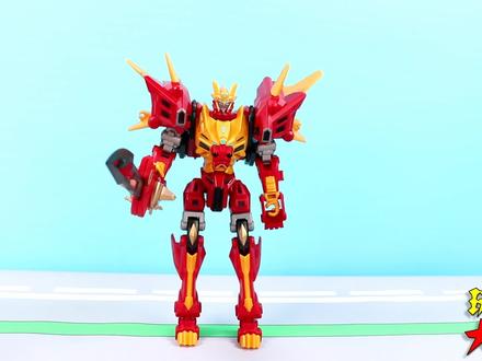 钢铁飞龙五合体机甲变形玩具