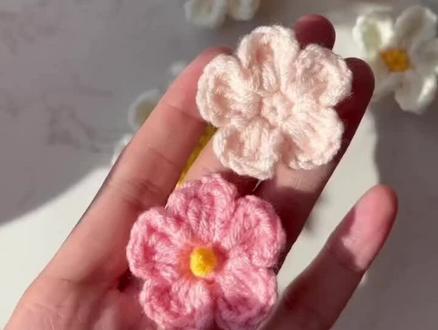 ✨钩针——小桃花教程🌸
#手工编织零基础教学 #钩针教程 #手工编织 #手工毛线花朵 #毛线编织