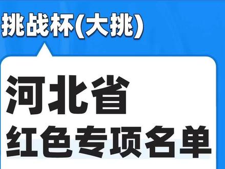 河北省挑战杯红色专项名单正在公示中! #大学 #米有校园 #挑战杯 #红色专项 #互联网加