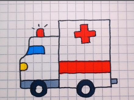 宝贝们会画救护车吗,快来我教你#简笔画 #儿童简笔画 #简笔画教程 #一起学画画