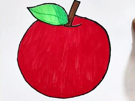 平安夜快到了🎄,赶紧准备好大红苹果🍎,平平安安#脑洞大开 #表情包 #苹果 #一起学画画 #儿童创意手工