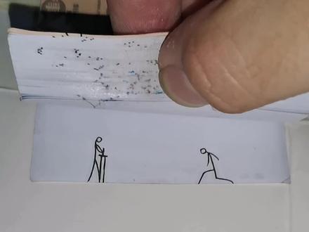 没便利贴了😂#手翻画#火柴人手翻画#白金之星#JOJO