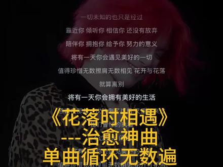 治愈神曲,单曲循环无数次---《花落时相遇》 致所有被孤立、被伤害过的人。 戴上耳机,听一次哭一次的歌曲#好歌推荐#校园霸凌自愈#治愈系音乐#单曲循环#华晨宇- 2021年网暴时期创作