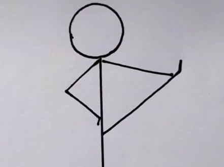 瑜伽小人简笔画教程,10秒画小人图#豆包知 #瑜伽小人图 #简笔画