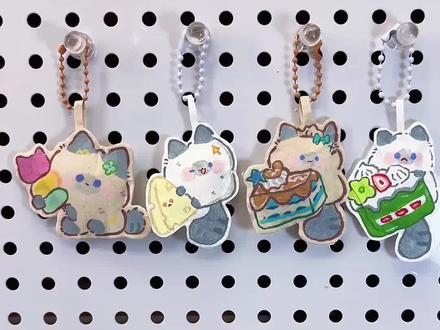 纸巾上加白乳胶,质感好到任你造#DIY #自制 #小猫 #挂件 #捏捏乐