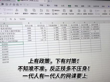 #金融 #养基宝 看不了实时,周一试用Excel#基金理财