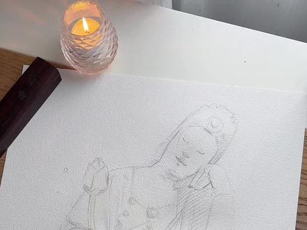快把自己画😭了🪷才懂了什么叫一眼千年#画画 #水彩教程 #泼墨水彩 #观音#水彩教程
