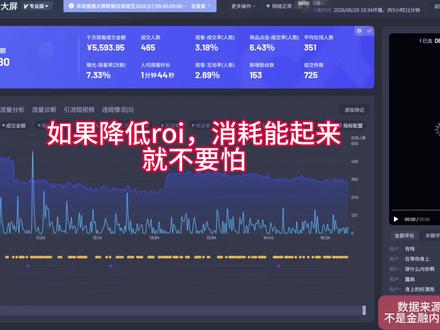 如果降低roi,消耗能起来,就不要怕!#全域投放#roi调整 #全域分钟级消耗 #直播运营