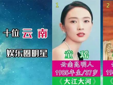 大家看看,出自云南的十位明星都有谁?有你认识的吗?#明星#云南#美好时光#旅游#金秋十月