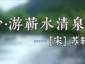 苏轼的《浣溪沙·游蕲水清泉寺》。这是一首很有哲理的词,不仅描写了雨中南方初春自然明丽的景色,更表达了苏轼旷达、自强不息的精神,洋溢著一种向上的人生态度、历来广受喜爱。