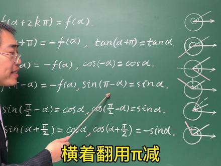 三角函数诱导公式口诀#数学 #高中数学 #函数 #三角函数 #数学杜明老师