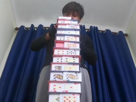 #创作灵感 如何在不折叠的条件下,把纸牌塔 | 纸牌屋搭的越高越牢固?多年练习诀窍,教学教程拿走不谢!