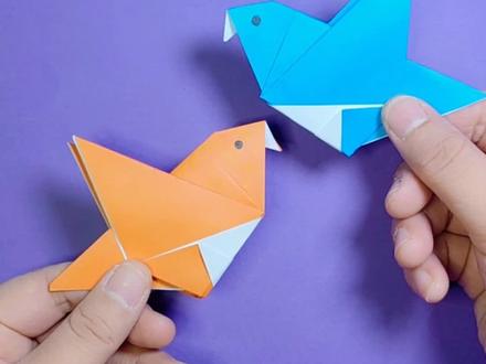 儿童简单详细折纸教程鸽子#折纸 #折纸教程 #简单易学的折纸教程 #超简单的手工折纸 #简单折纸技巧